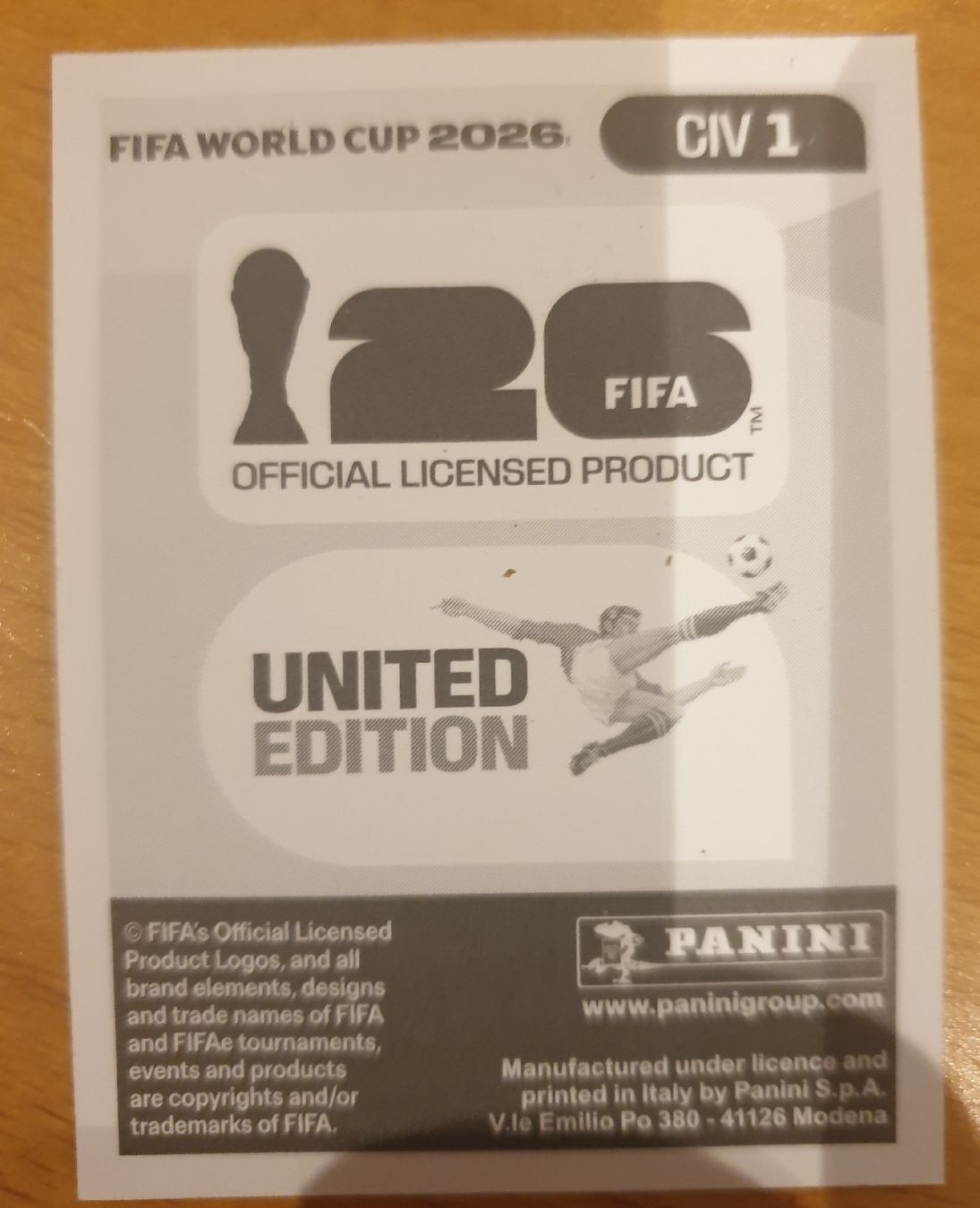 Panini Cartes à collectionner: Panini WM 2026 CIV 1 – Neuf (Voir description) à Einsiedeln par MGXX 1