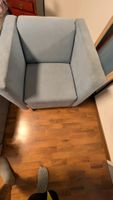 2x Sessel / Lounge-Sessel hellblau – gebraucht