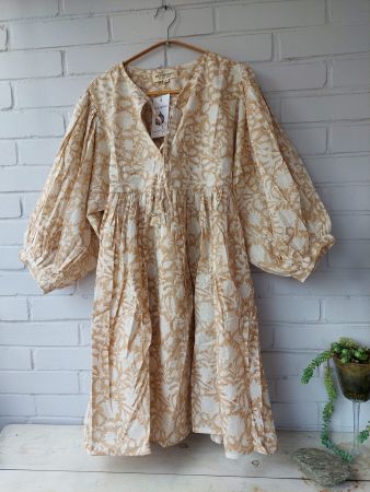 Mini Dress  – Hand Block Print size S/M L/XL