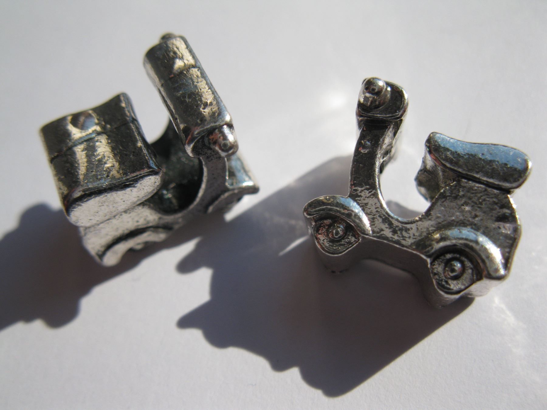Perle (finte): 2 Grosslochperlen, Beads, Metallperle Vespa – Nuovo e nell'imballaggio originale da St. Margarethen TG venduto da LuanaKa 1