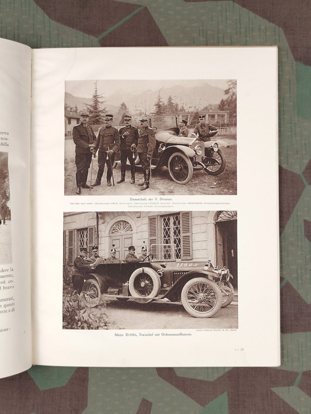 Schweizer Armee Uniformi: Album 5. Division 1915, mit Widmung – Usato da Bauma venduto da SwissMilitaria 3