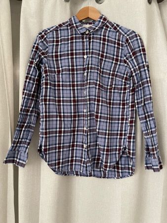 H&M HM Karohemd Flanell Baumwolle blau Versand 9.-