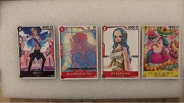 One Piece Trading Cards 4er Set neuwertig