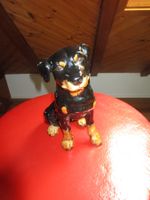 ROTTWEILER HUND SITZEND VON GÖBEL PORZELLAN