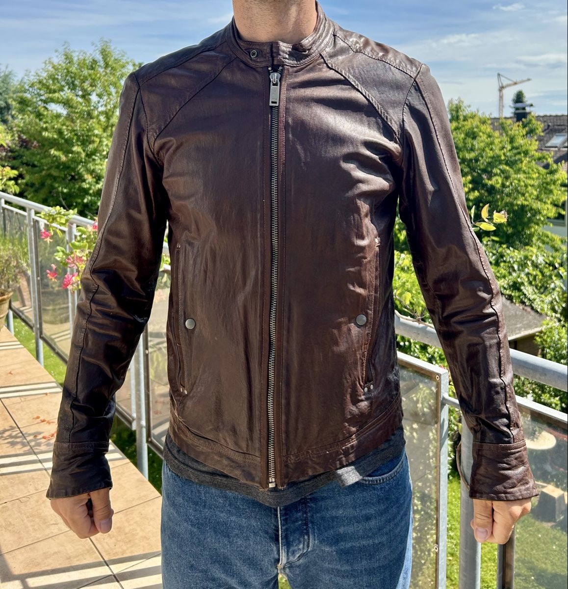 Diesel Jacken: Original Diesel Lederjacke braun 100% Schafsleder – Gebraucht aus Kreuzlingen von jthover 2