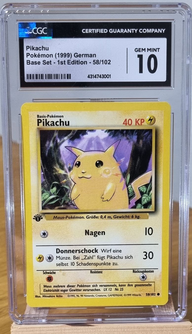 Pokémon Sammelbilder & Trading cards: CGC 10 Pikachu Base Set 1st Edition GEM MINT – Neu (gemäss Beschreibung) aus Oberentfelden von