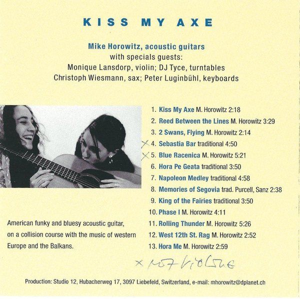 CD: Mike Horowitz KISS MY AXE CD – Usato da Kandergrund venduto da Sososo 5
