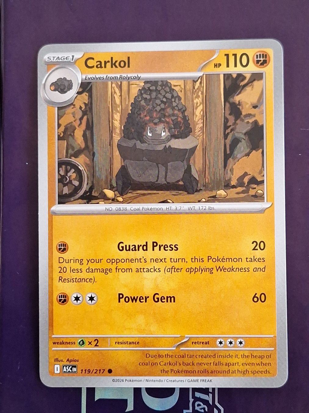 Pokémon Carte collezionabili: Carkol - Pokemon Ascended Heroes – Usato da Altstätten SG venduto da GGsGameshop
