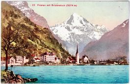 FLÜELEN mit BRISTENSTOCK (3074 m) ca. 1910 (UR)
