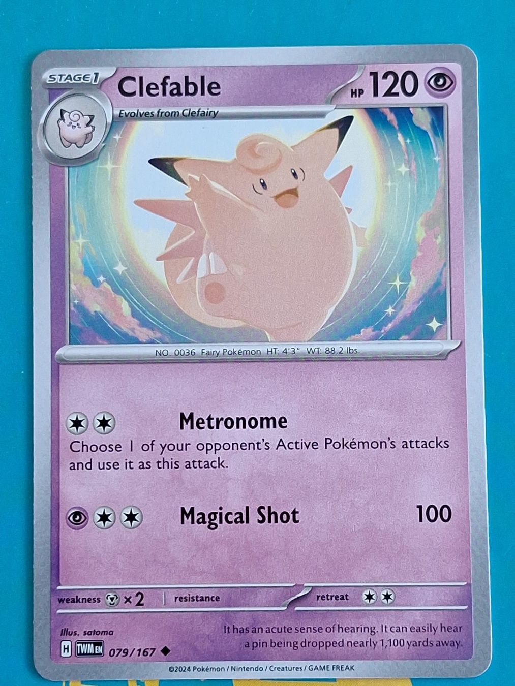 Pokémon Carte collezionabili: Clefable Pixi - Twilight Masquerade Pokemon - #7.2 – Usato da Altstätten SG venduto da GGsGameshop
