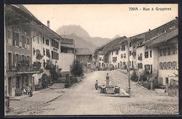 AK Gruyères, Une rue, Strassenpartie