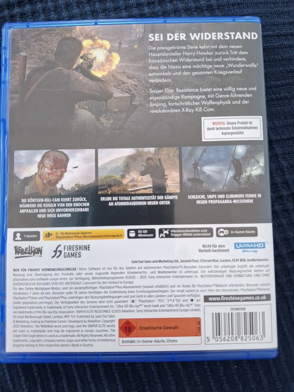 Sony Spiele: PS5 Sniper Elite Resistance – Gebraucht aus Dübendorf von MO_c6hy 1
