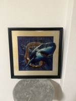 Haifisch-Bild eingerahmt mit coolem 3D Effekt