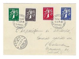 CH, Landesausstellung 1939, Serie franz. Ersttag auf Karte