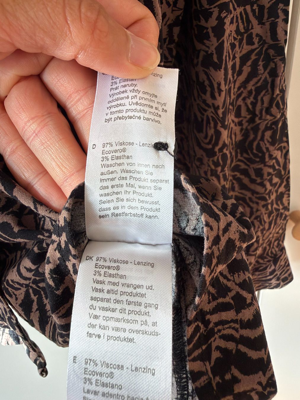 Blusen: Soft Rebels Langarmbluse braun-schwarz gemustert, Gr. M – Gebraucht aus Neukirch an der Thur von foundby. 2