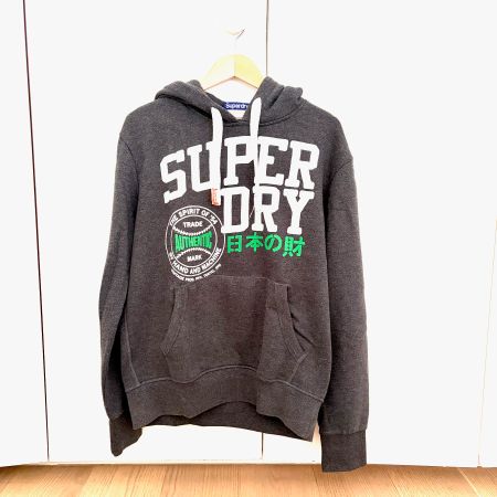 Superdry Hoodie Herren Grösse M, grau/schwarz, kaum getragen