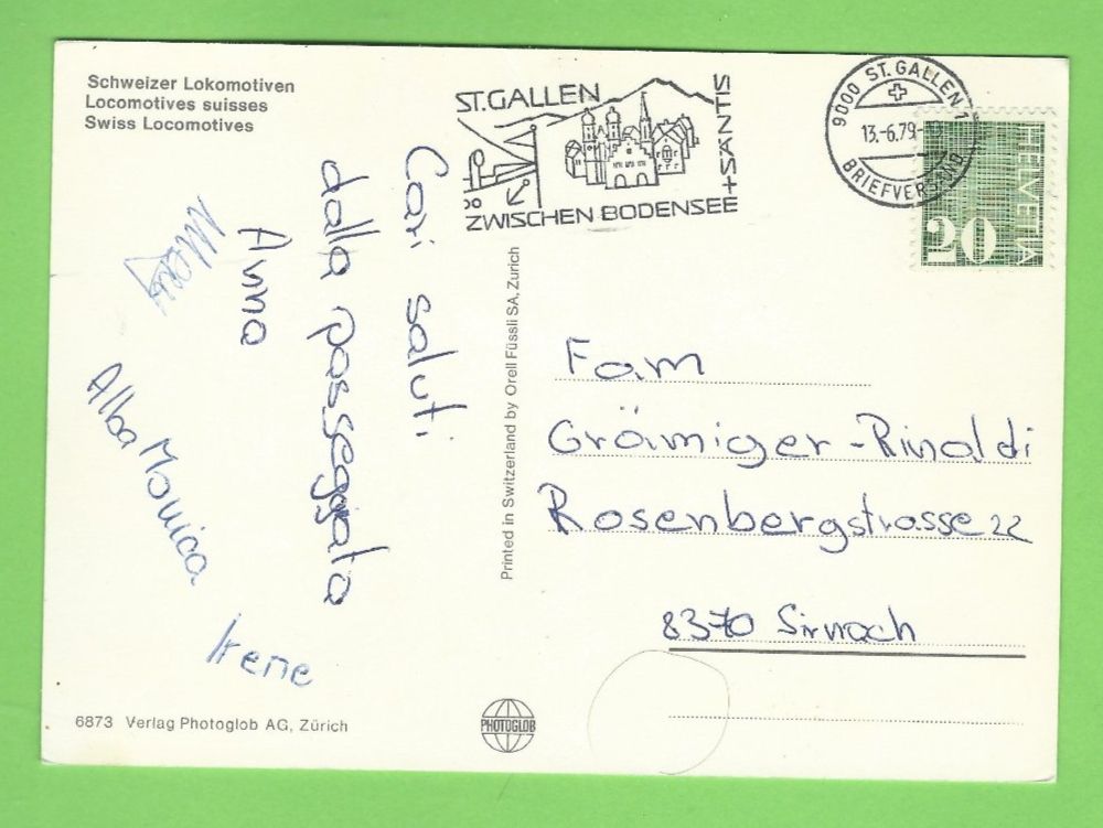 Cartoline postali: Postkarte Schweizer Loks – Usato da Zürich venduto da t24_de 1