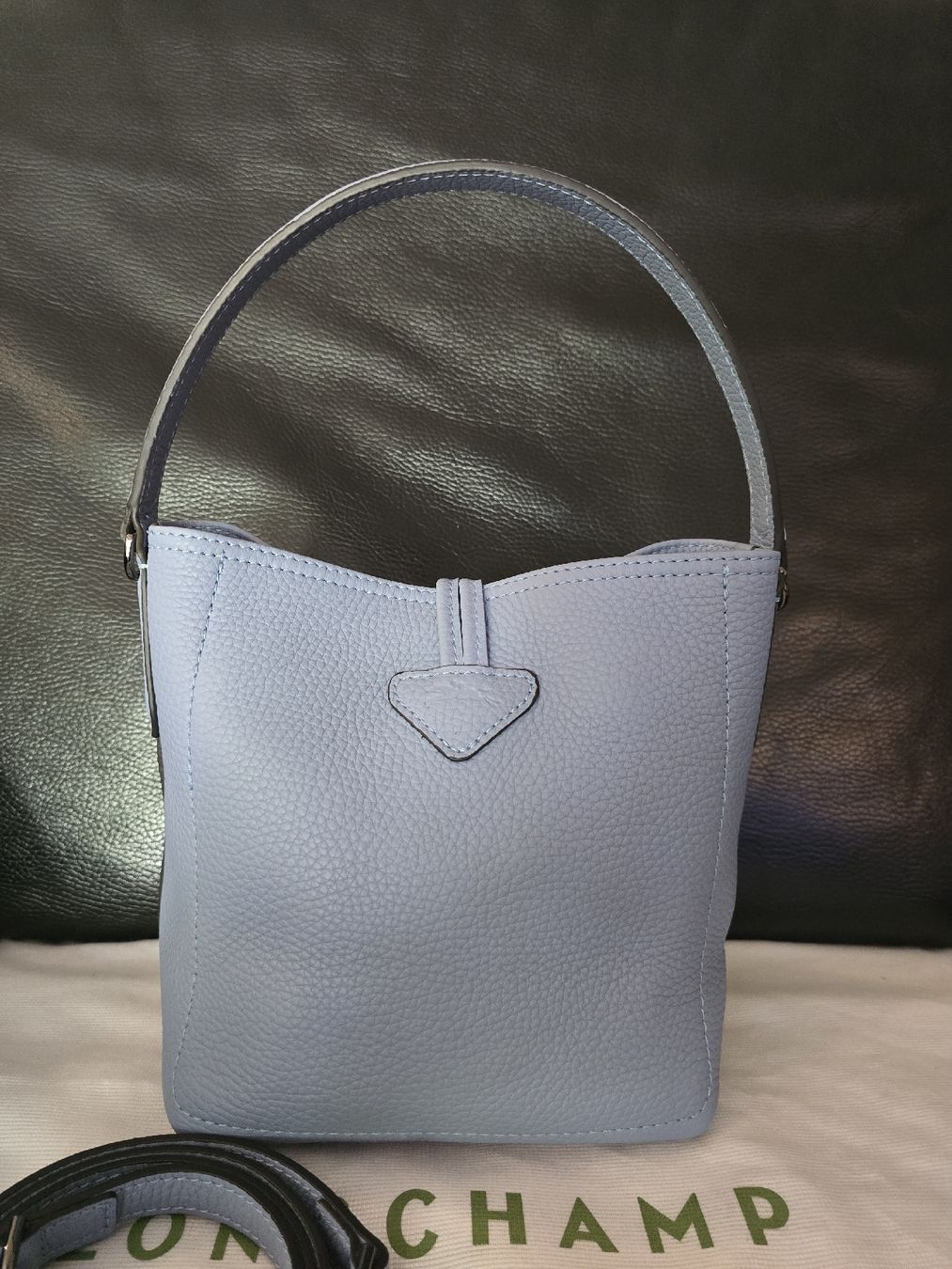 Longchamp Borse da donna: Bucket Bag XS Le Roseau Leder - Hellgrau – Nuovo (secondo la descrizione) da Gattikon venduto da lavric_d 1