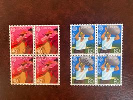 1981 Europa 4erblock ET-Stempel