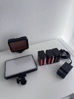 LED Videoleuchten Set mit 3 Akkus und Ladegerät gebraucht