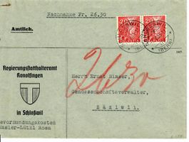 Brief, Regierungsstatthalteramt Konolfingen - Schlosswil
