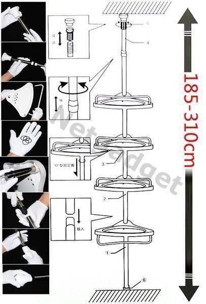 Scaffali: Eckregal Duschregal Teleskop Badregal – Nuovo e nell'imballaggio originale da Yverdon-les-Bains venduto da Netgadget_SARL 3