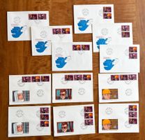 1978, Alle SUVA-Kombinationen auf 12 FDC's, selten !