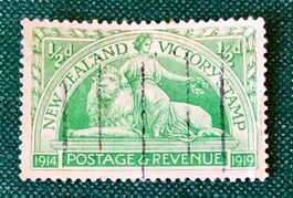 BRIEFMARKEN AUS  Neuseeland GESTEMPELT Allegorie des Frieden