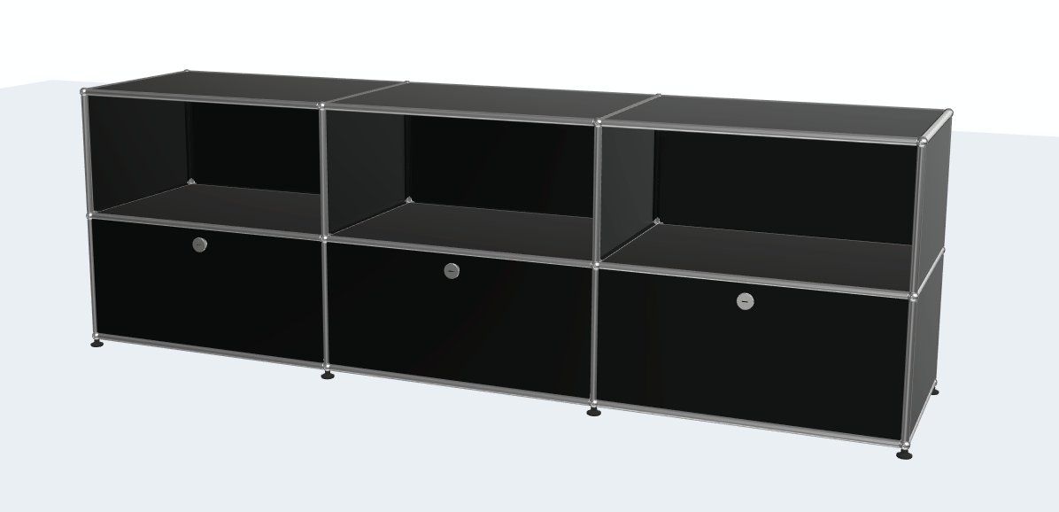 USM Cassettiere: USM Sideboard 2x3 schwarz – Usato da Zürich venduto da JUP595