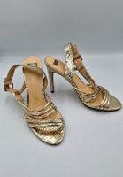 Elegante goldene Sandaletten von Bata, Grösse 41 wie neu