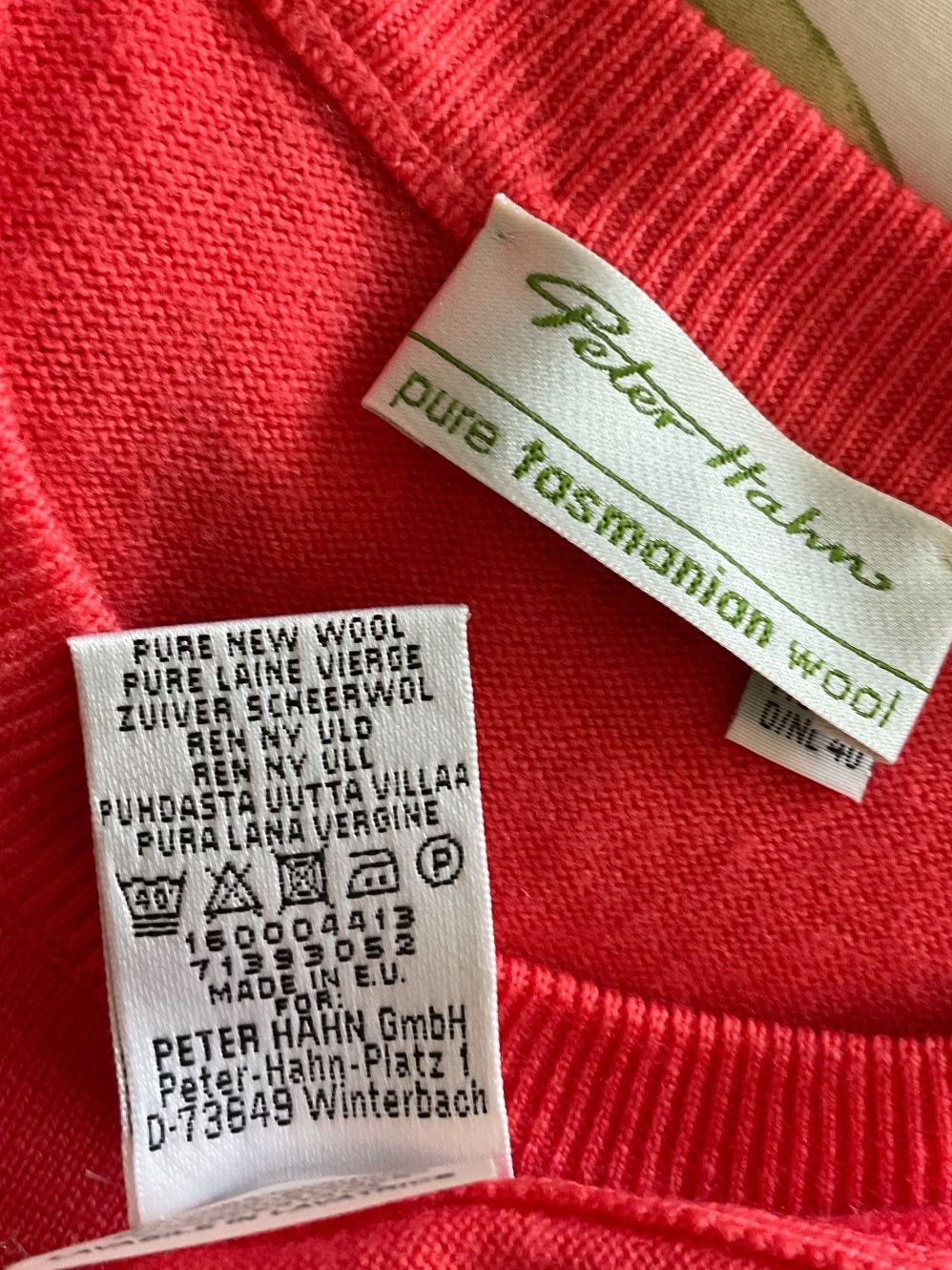 Peter Hahn Maglioni & Felpe: Peter Hahn Wolle Pullover Gr 40 Orange – Usato da Urdorf venduto da alda02 7