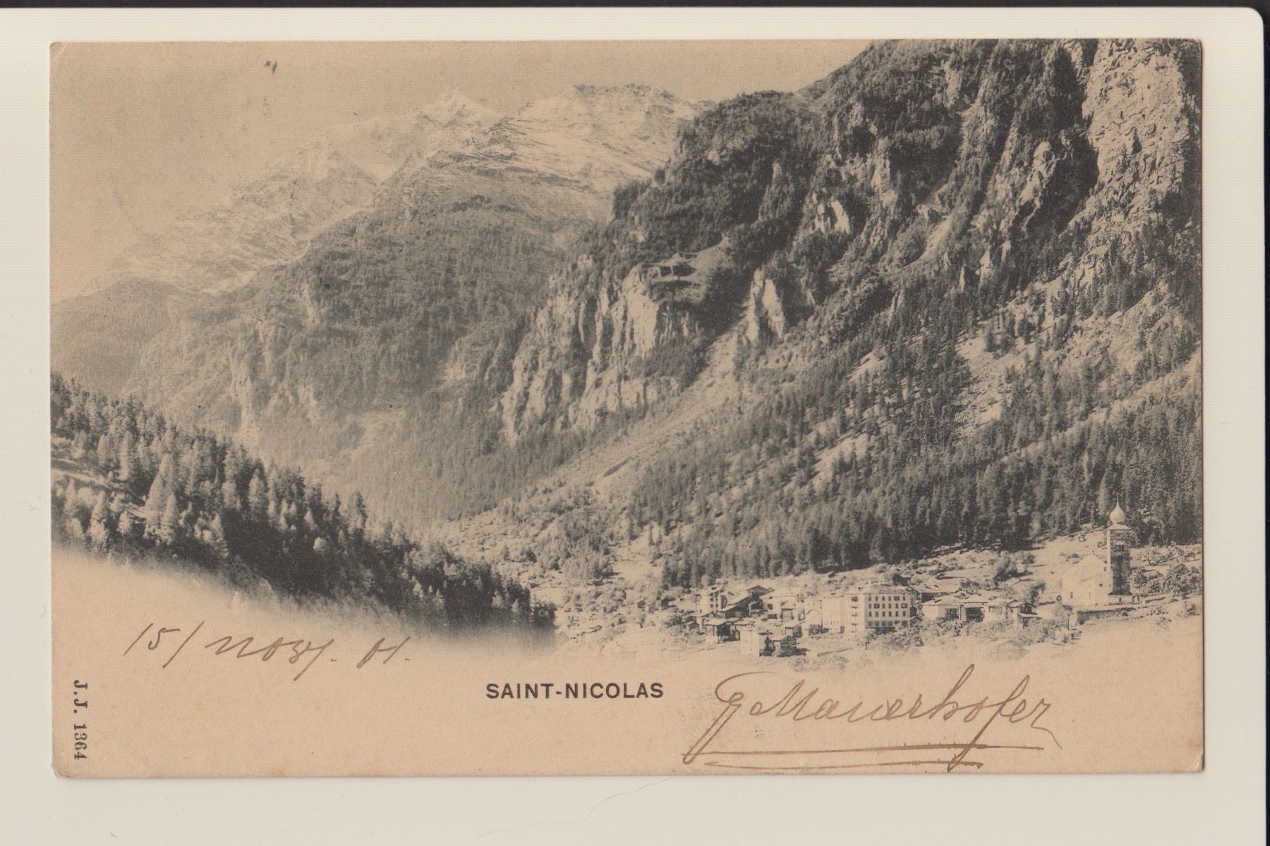 Cartoline postali: AK Saint Nicolas / St. Niklaus 15.11.1901 – Usato da Kirchberg BE venduto da Mgh