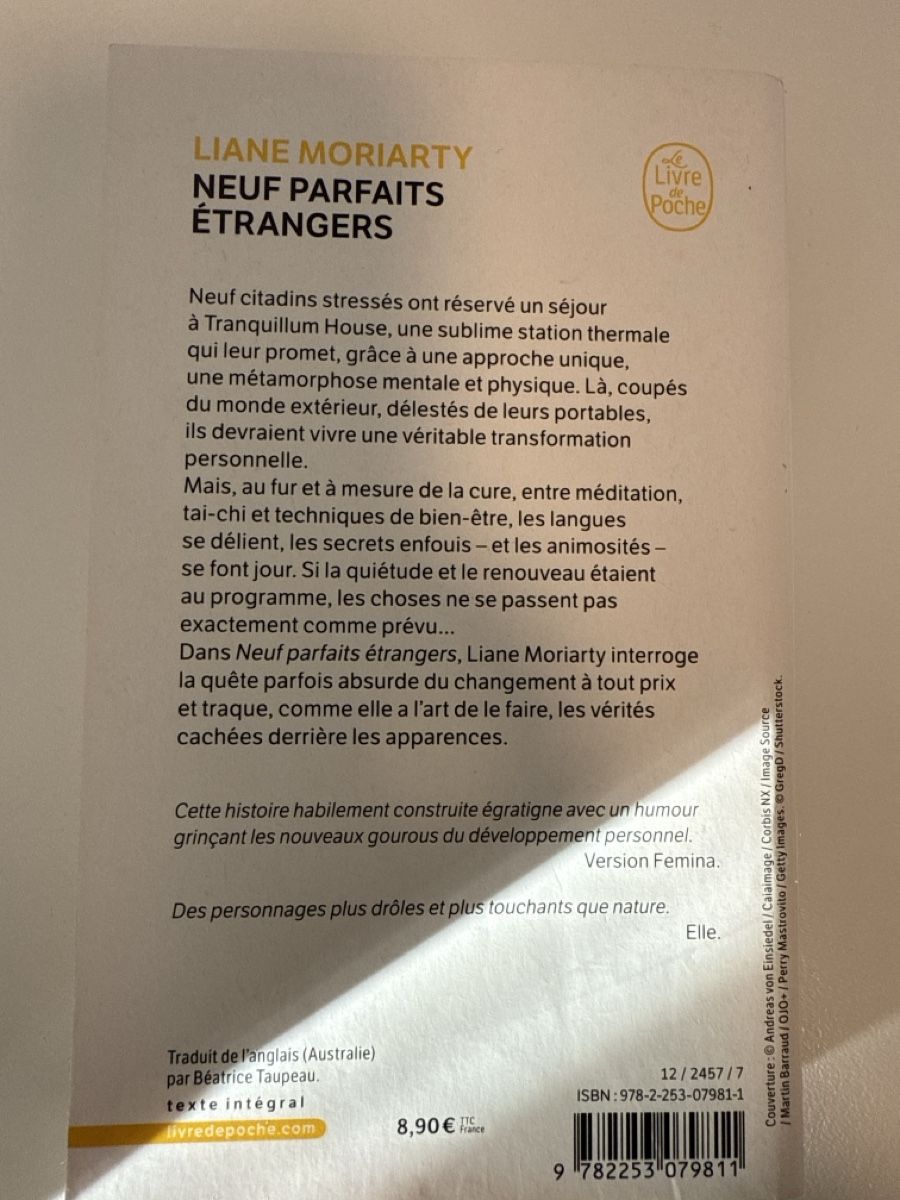 Libri: Liane Moriarty - Neuf parfaits étrangers – Usato da Horw venduto da Edith1981 1