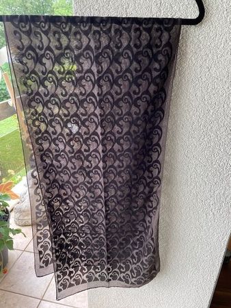 Samt-Organza Schal Braun