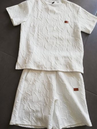 Short und Shirt Weiss Gr S