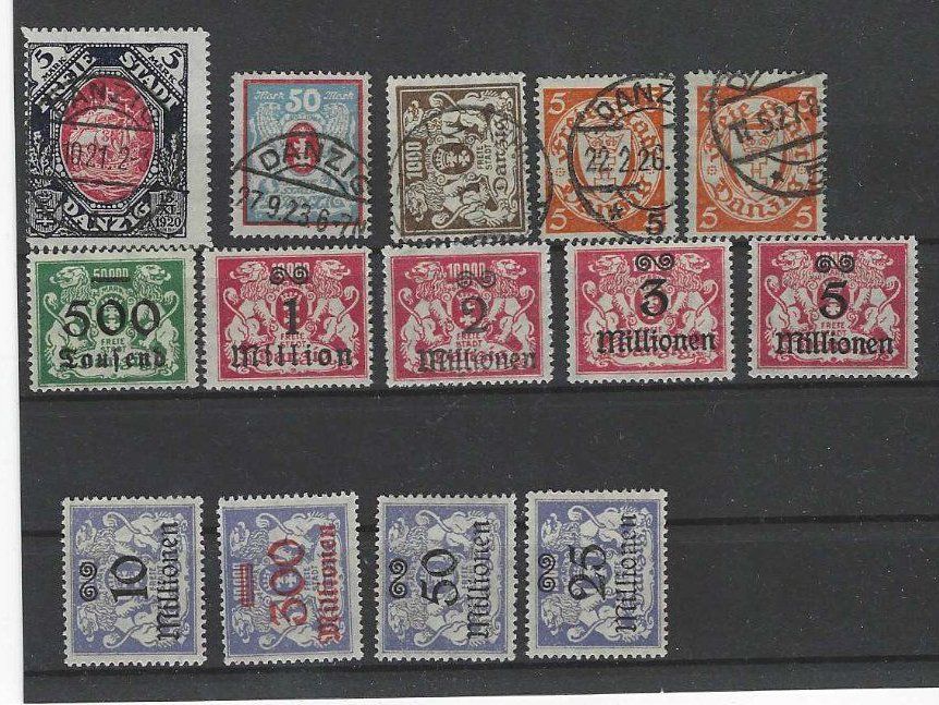 Tutti i francobolli: FREIE STADT DANZIG UM 1922/23 **/GEST. – Usato da Dintikon venduto da bonita099