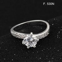 Damenring mit Zirkonia silberfarben Größe 55 neu