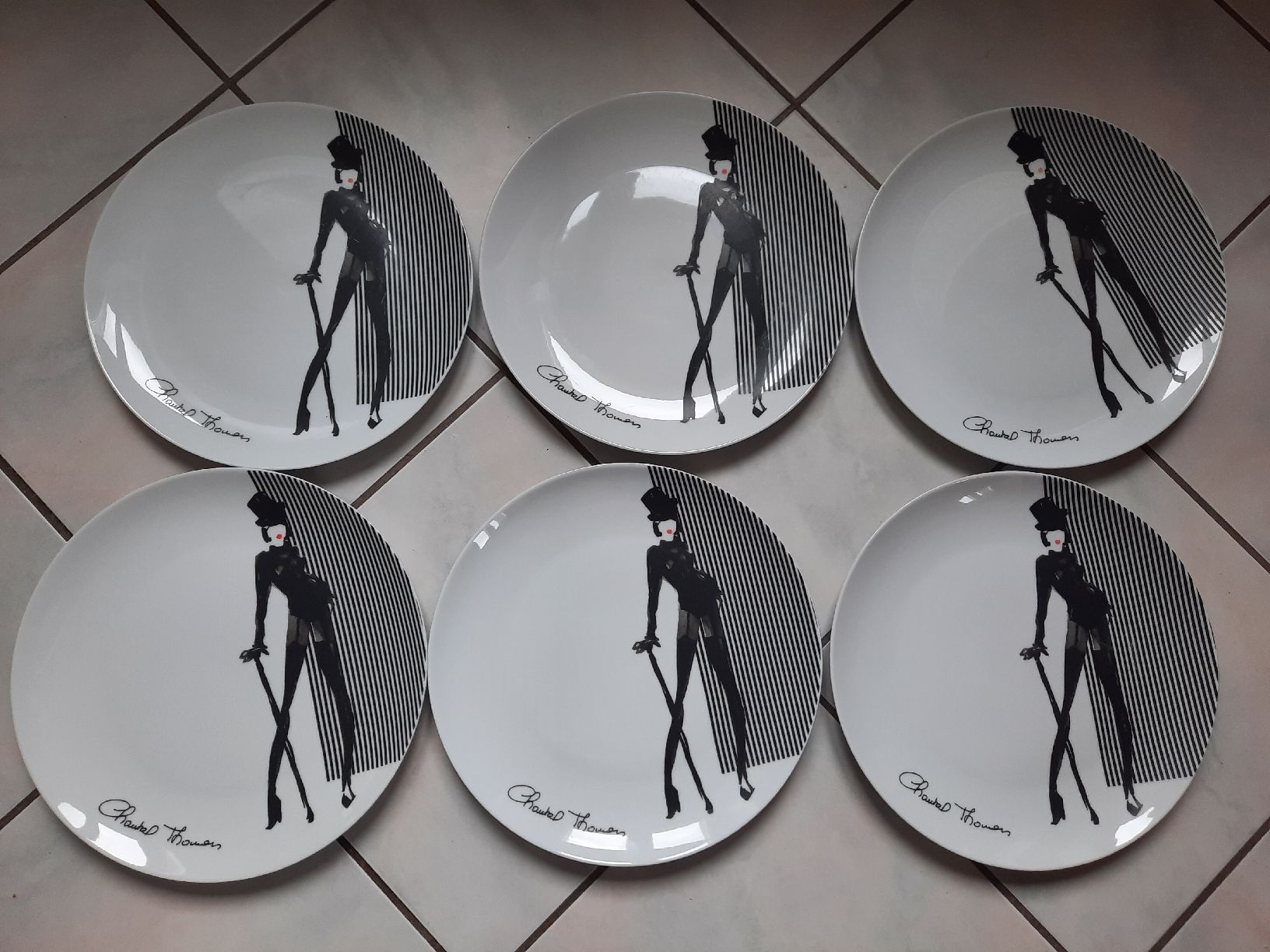 Thomas Piatti: 6 grandes ASSIETTES, "CHANTAL THOMAS" – Usato da Le Locle venduto da marylise01