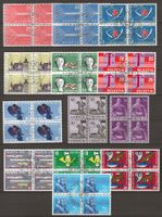 Lot CH Viererblock 1957 - 1958, meist Ersttag