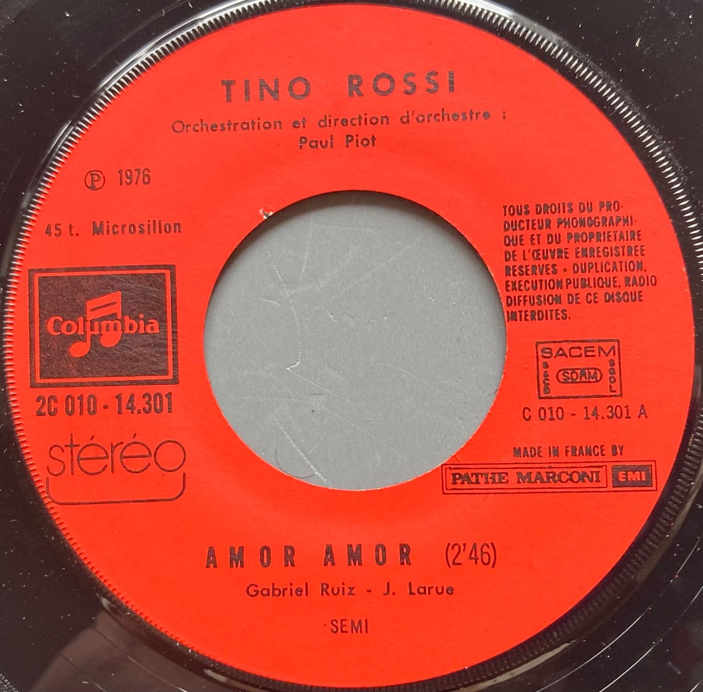 Dischi in vinile: TINO ROSSI - AMOR, AMOR – Usato da Poliez-Pittet venduto da Newtown-Records 2