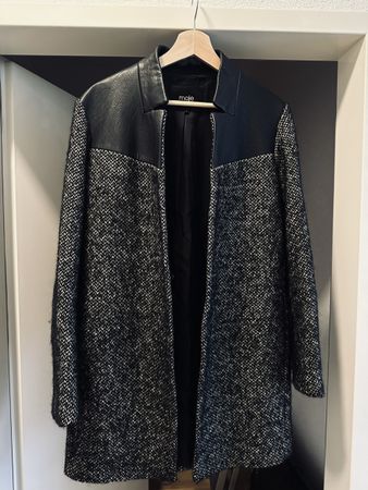Maje Paris Wool Blend /Leather Coat! Size 3 (FR)