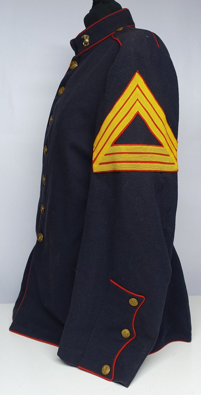 Uniformi: Seltene USMC Uniform Jacke QM Sergeant ca. 1.Weltkrieg – Usato da Kappelen venduto da Marmoe 2