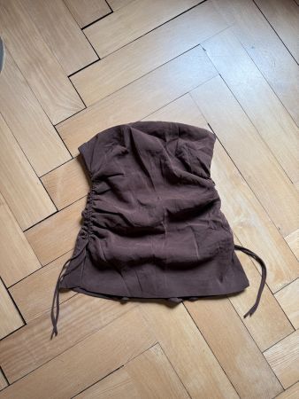 ZARA - Bustier-Top dunkelbraun L