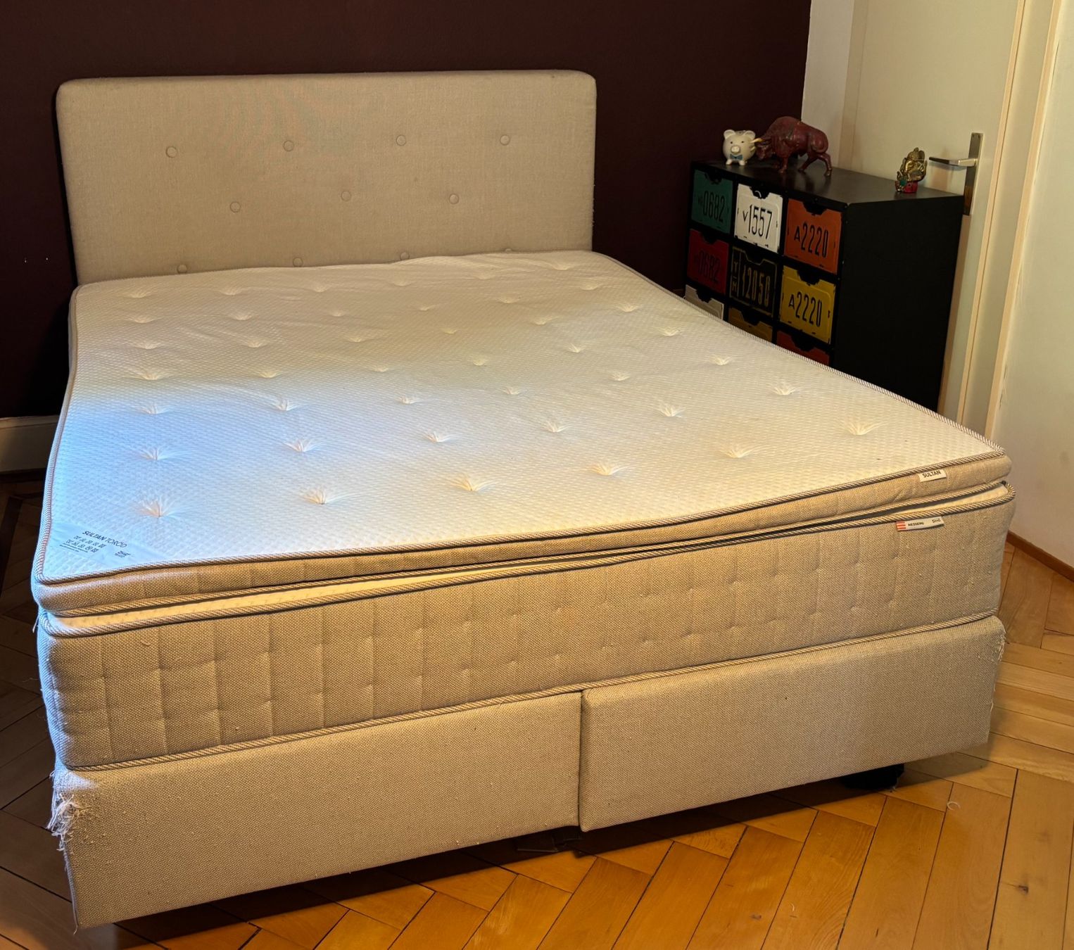 Ikea Letti: Ikea Boxspringbett 160 cm mit Matraze und Topper – Usato da Zürich venduto da Orthosana 5
