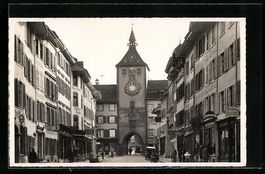 AK Liestal, Rathausstrasse mit ober Tor