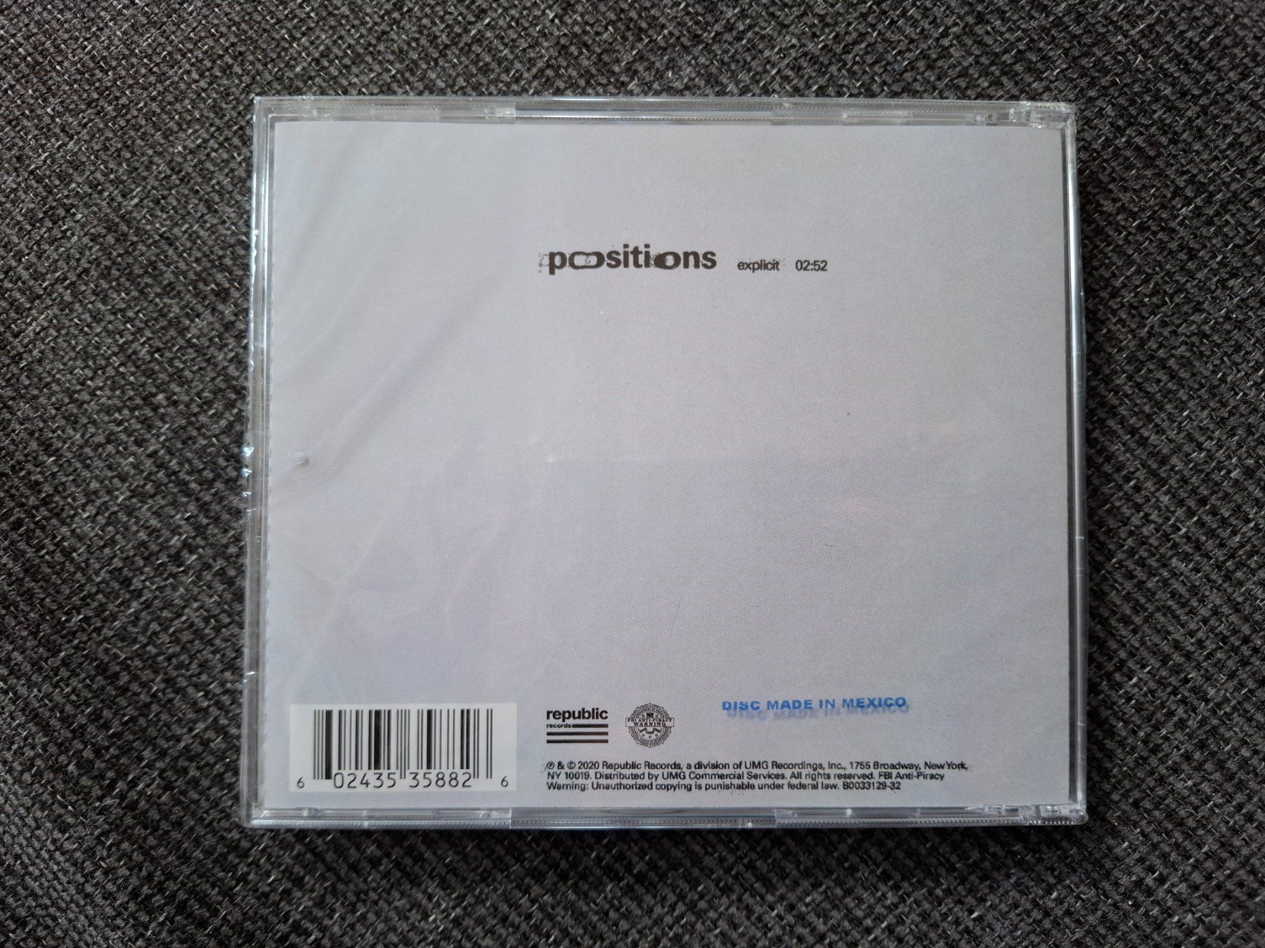 CD: Ariana Grande - Positions single CD – Nuovo e nell'imballaggio originale da La Neuveville venduto da maripiou 1