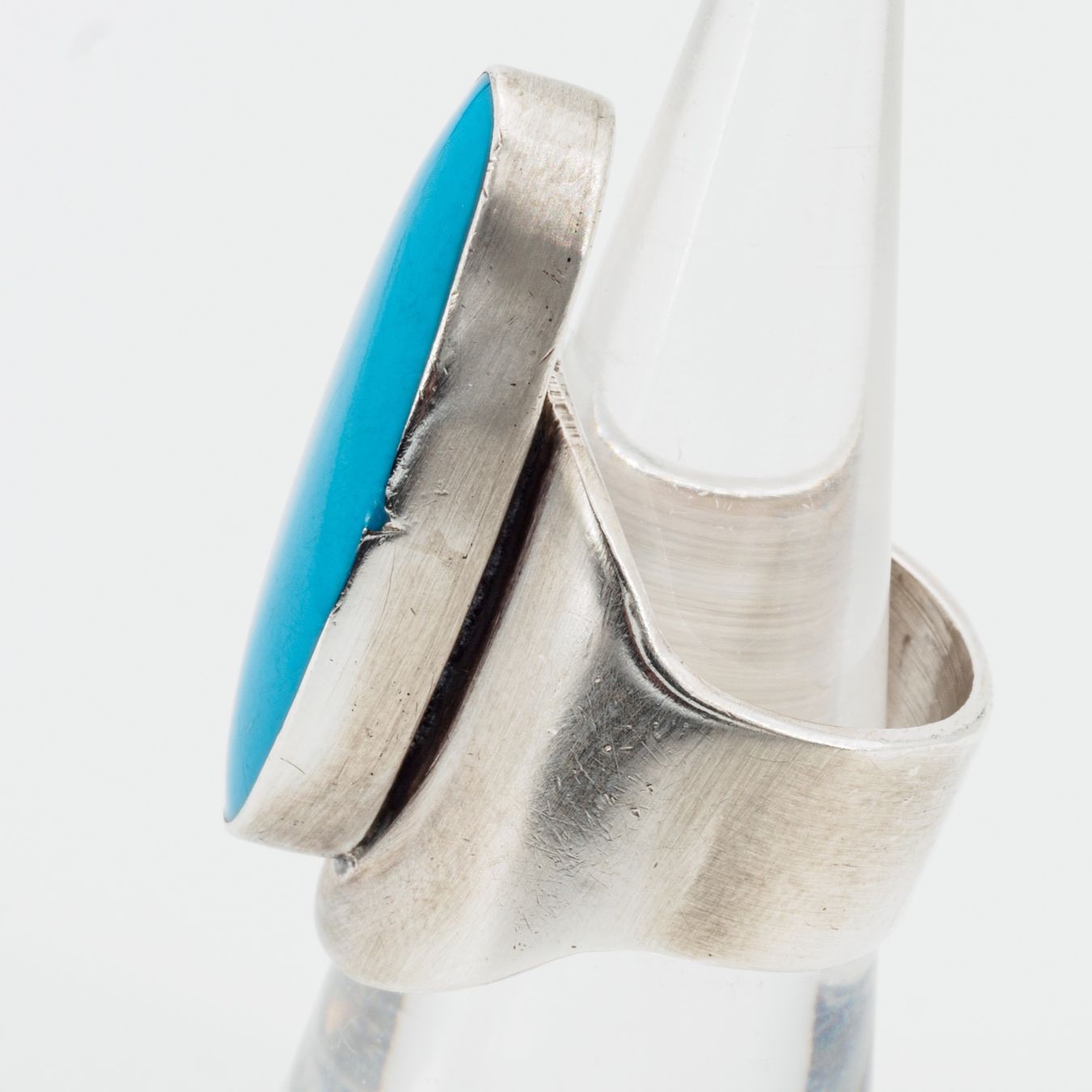 Bagues: Vintage Statement Ring; 925 Silber mit Türkis-Cabochon – D'occasion à Zürich par nostalgic_treasures 5