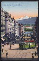 Geneve, Rue du Mont Blanc, Strassenbahn