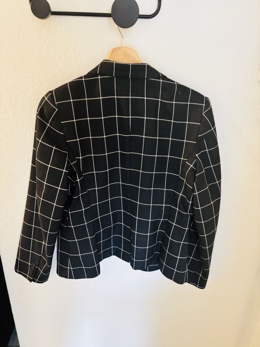 Giacche: Blazer Van Heusen Checked Pattern Black White Size L – Usato da Basel venduto da sid160 1