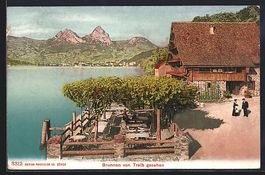 Brunnen, Ortsansicht mit Restaurant von 